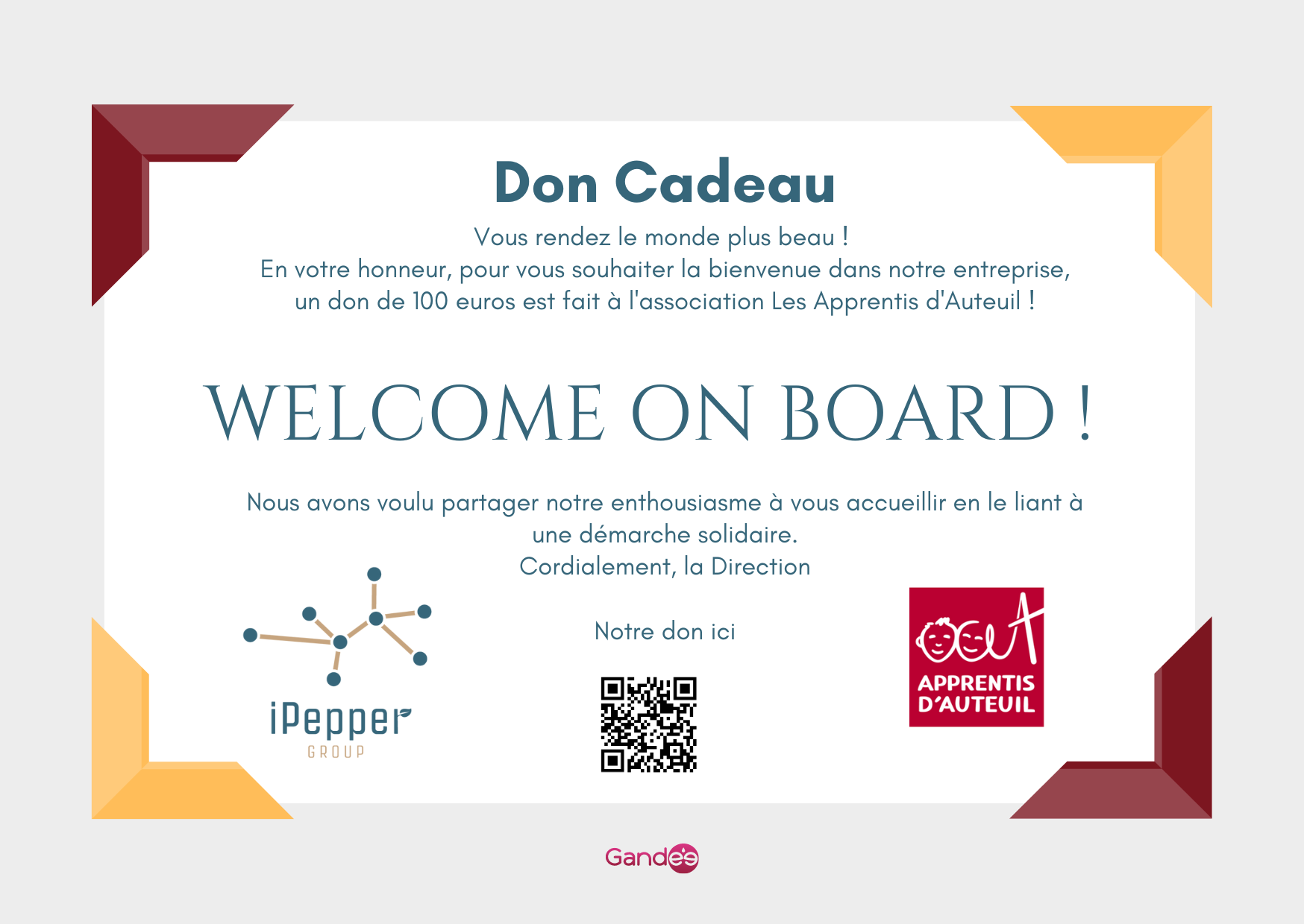 don d'onboarding des collaborateurs