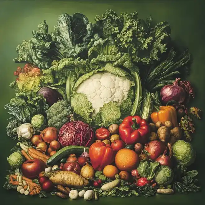 Fruits et légumes de saison colorés symbolisant l'alimentation durable, thème de la SEDD 2026