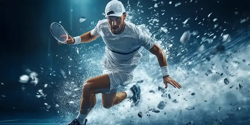 Sportif en plein mouvement explosif, l'activité physique contre la sédentarité au travail